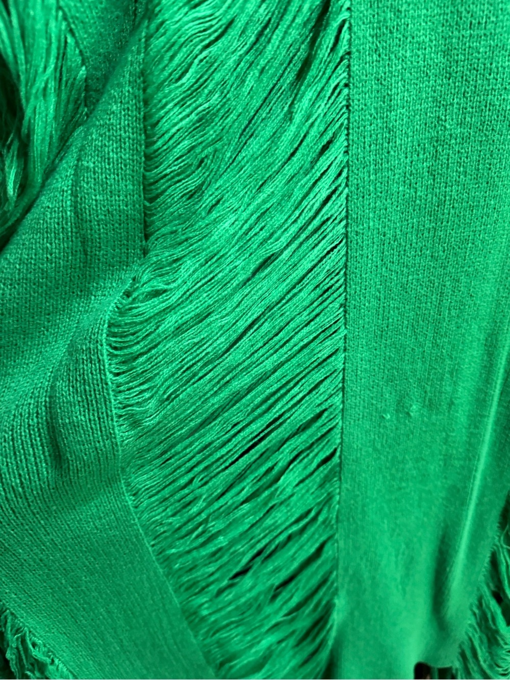 Asymmetrical Green Fringe Women's Dress - Picture 5 of 5